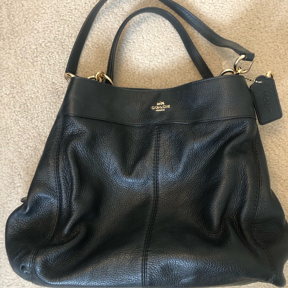Coach soft leather Dalton 31 black bag